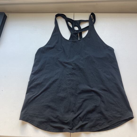Lululemon Women Sz 12 Tank Tops Lot of 2 Cotton Black Teal Green Racer Back Both - Picture 7 of 13